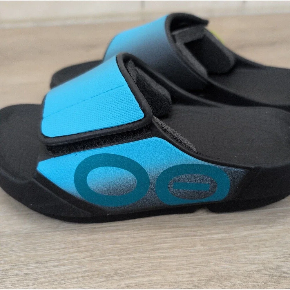 OOFOS OOAHH Sport Flex Recovery Slide Sandal Aqua Mens Size 4 / Women's 6  New